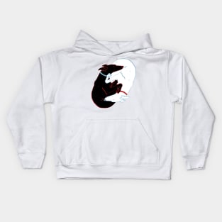 Yin Yang Greyhounds Kids Hoodie